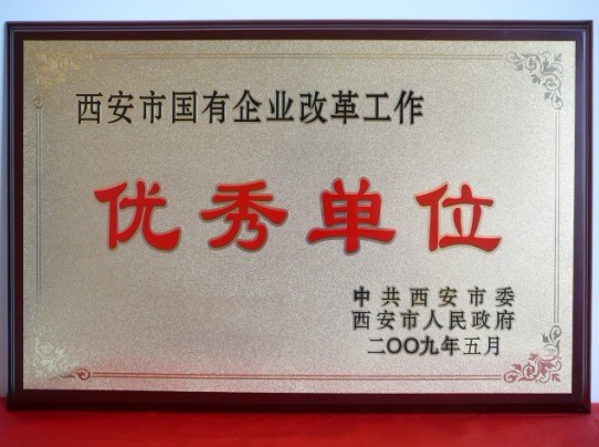 2009年5月，被西安市委、市政府評為西安市國企業(yè)改革工作優(yōu)秀單位